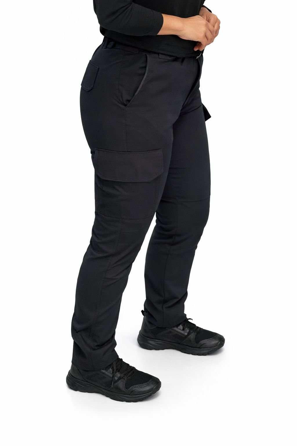 PANTALON ELASTIZADO AZUL NOCHE CARGO PARA MUJER